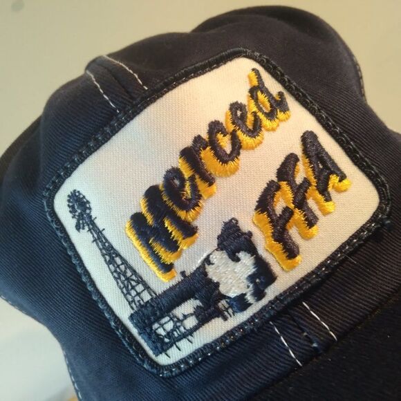 Vintage K Brand Merced FFA Future Farmers Patch Snap Back Trucker Hat - Picture 2 of 9